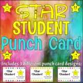 Reward Punch Card Printable - Star Student