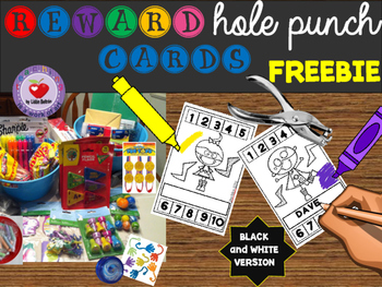 Preview of Reward Punch Cards- Freebie