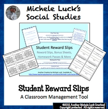 Preview of Reward Slips, Homework Passes, Bonus Slips and More! Back to School