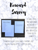Elementary & Middle School RTI: Student Reward Survey for 