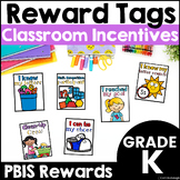 Reward Tags for Kindergarten PBIS Classroom Incentive Rewa