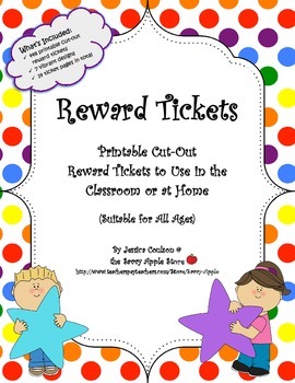 Preview of Reward Tickets: 448 Printable Cut-Out  Reward Tickets for All Ages