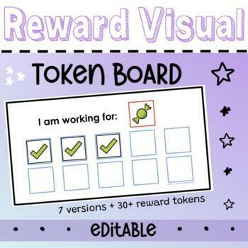 Preview of Reward Token Board - Working Towards - Visual - Behavior Management