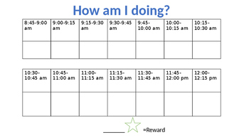 Preview of Reward and Consequence Behavior Chart