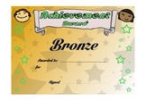 Reward certificates - effort and achievement