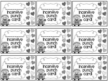 Reward/Homework punch cards: Hippie Kids-themed by Dawn Melvin