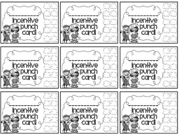 Reward/Homework punch cards: Hippie Kids-themed by Dawn Melvin