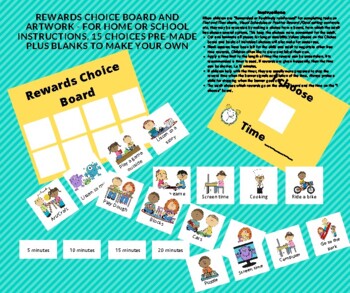 Preview of Rewards Choice Board