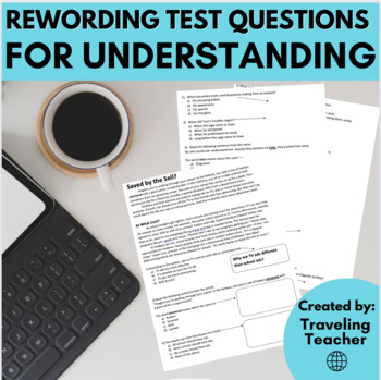 Preview of Rewording Test Questions for Understanding -ELA Test Prep for Standardized Tests