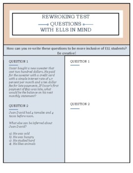 Preview of Reworking Test Questions with Multilingual (ELL) Learners in Mind
