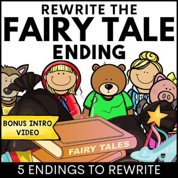 Preview of Fractured Fairy Tale Writing Finish the Story Writing Prompts 2nd 3rd 4th Grade