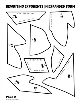 Rewriting Exponents In Expanded Form Leaf Puzzle By Lisa Davenport