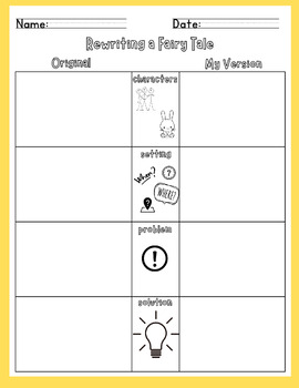 Preview of Rewriting a Fairy Tale Graphic Organizer