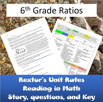 Preview of Unit Ratios: Reading in Math 6th Grade