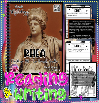Preview of Rhea | Greek Goddess| Mythology Worksheets | Reading Comprehension + Answer