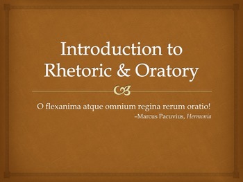 Preview of Powerpoint: Introduction to Rhetoric