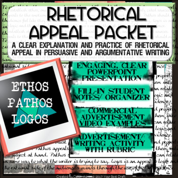Preview of Rhetoric / Rhetorical Appeal Writing: Ethos, Pathos, Logos