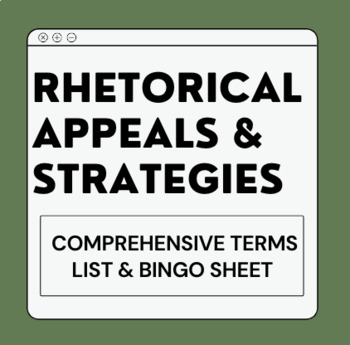 Preview of Rhetoric Terminology: Comprehensive Handout for Students & Teachers 