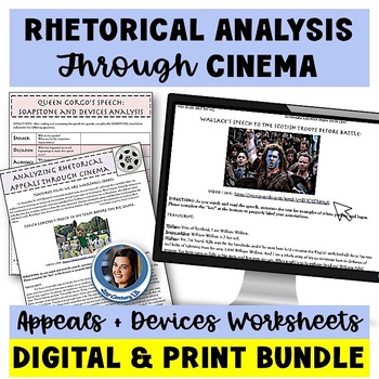 Preview of Rhetoric in Movie Speeches Print & Digital Bundle - Rhetorical Devices & Appeals