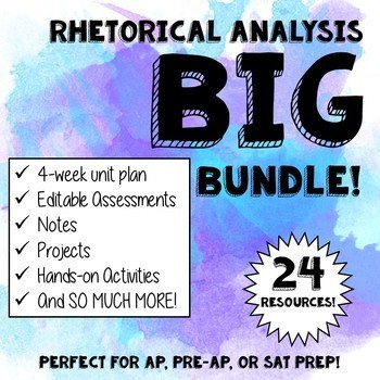 Preview of Rhetorical Analysis BIG Bundle Complete Unit