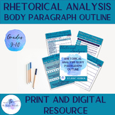 Rhetorical Analysis Body Paragraph Outline