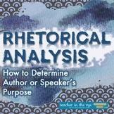 Rhetorical Analysis Determining an Author's or Speaker's P