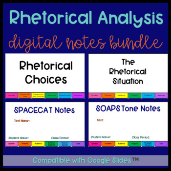 Preview of Rhetorical Analysis Digital Notes and Flipbook Bundle