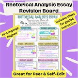 Rhetorical Analysis Essay Revision Board Activity - AP Lan
