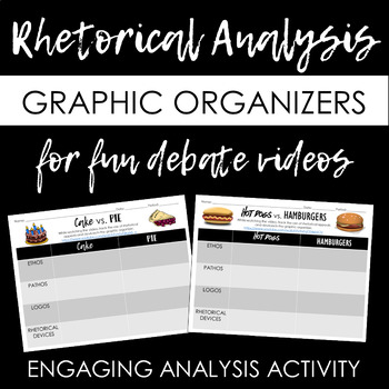 Preview of Rhetorical Analysis Graphic Organizer for Engaging Debate Videos