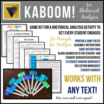 Preview of Rhetorical Analysis KABOOM! A Critical Thinking Game for ANY TEXT