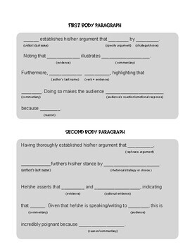 rhetorical analysis thesis frames