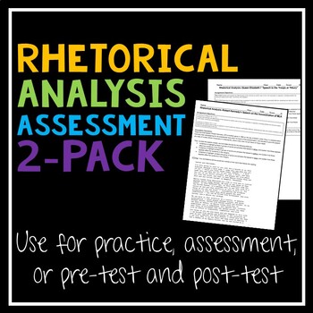 Preview of Rhetorical Analysis Pretest and Post-Test Assessment Pack of 2 Tests