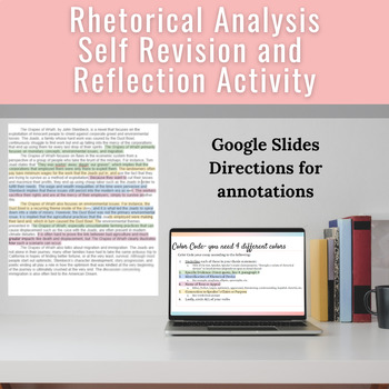 Preview of Rhetorical Analysis Self Revision and Reflection Activity
