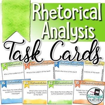 Preview of Rhetorical Analysis Task Cards: Master Nonfiction Text Analysis