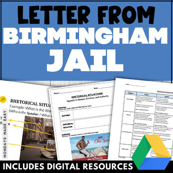 Preview of Letter from Birmingham Jail Analysis Unit - Martin Luther King Jr. Day Bundle