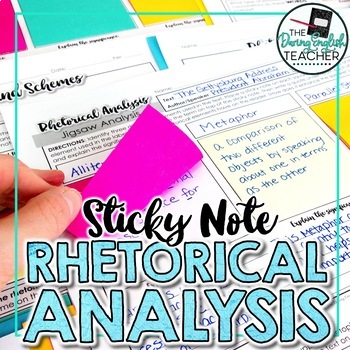 Rhetorical Analysis Unit with Sticky Notes: Activities, Writing, and PowerPoint
