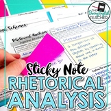 Rhetorical Analysis Unit with Sticky Notes: Activities, Wr