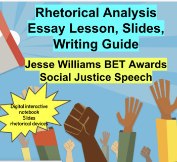 Preview of Rhetorical Analysis Writing Guide + Resources - Jesse Williams Speech - AP Lang