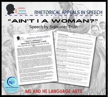 Preview of Rhetorical Appeals: "Ain't I a Woman?" Speech by Sojourner Truth