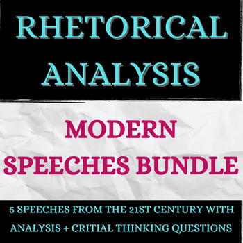 Preview of Rhetorical Appeals/Analysis in Modern Speeches | Unit Bundle for Women's History