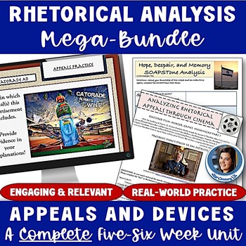 Preview of Rhetorical Analysis Unit Bundle - Appeals & Devices, High School Rhetoric Unit