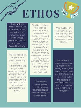 Rhetorical Appeals Posters and Infographic by Katie Speller | TPT