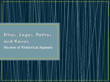 Preview of Rhetorical Appeals Review: Ethos, Logos, Pathos, and Kairos