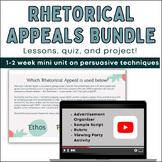 Rhetorical Appeals lesson, quiz, and commercial project - 