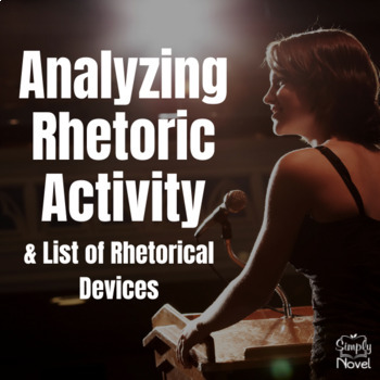 Preview of Rhetorical Devices List and Analyzing Rhetoric Activity - Use with ANY TEXT