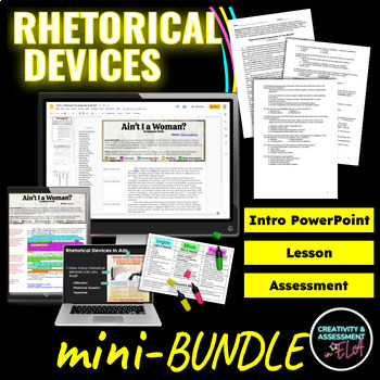Preview of Rhetorical Devices Mini-BUNDLE | Introduction, Practice, & Assessment