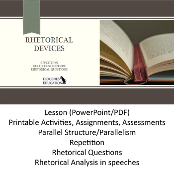 Preview of Rhetorical Devices: Parallel Structure Repetition Rhetorical Question  L.9-10.1a