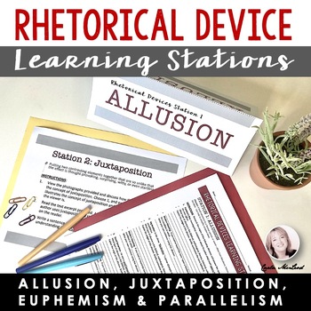 Preview of Rhetorical Devices Stations - Allusion, Juxtaposition, Euphemism & Parallelism