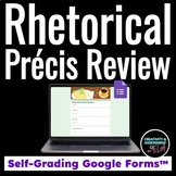 Rhetorical Précis Review Digital Quiz Formative Assessment