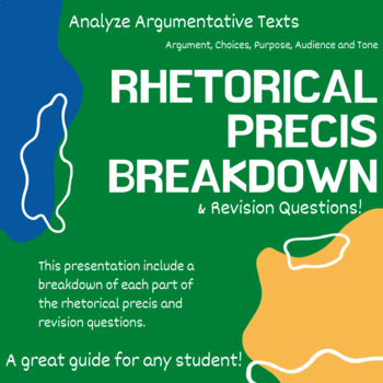 Preview of Rhetorical Precis Breakdown and Revision Questions